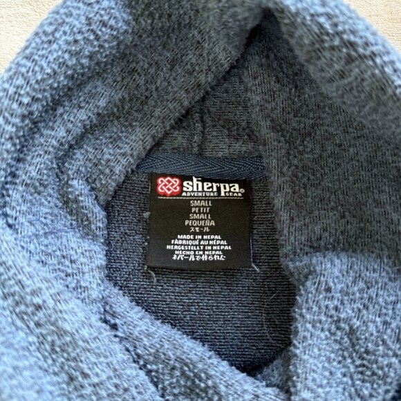 Sherpa Adventure Gear Women’s Rolpa Pullover Size M Maroon Blue Fleece Cowl - Picture 6 of 7